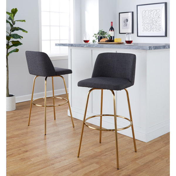 LumiSource Toriano Swivel 29.75'' Bar Stool Wayfair